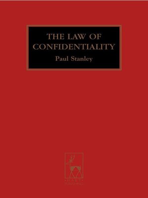 cover image of The Law of Confidentiality